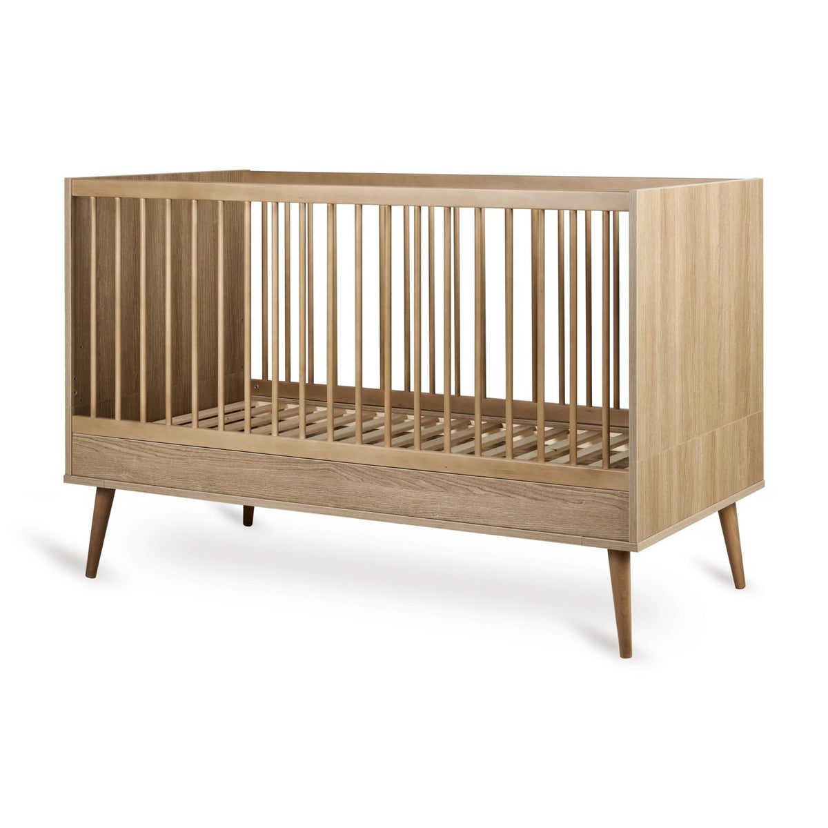Babybett Flow - Honey Ash 140x70cm (inkl. Umbaumöglichkeit in ein Kinderbett 140x70cm) - little something