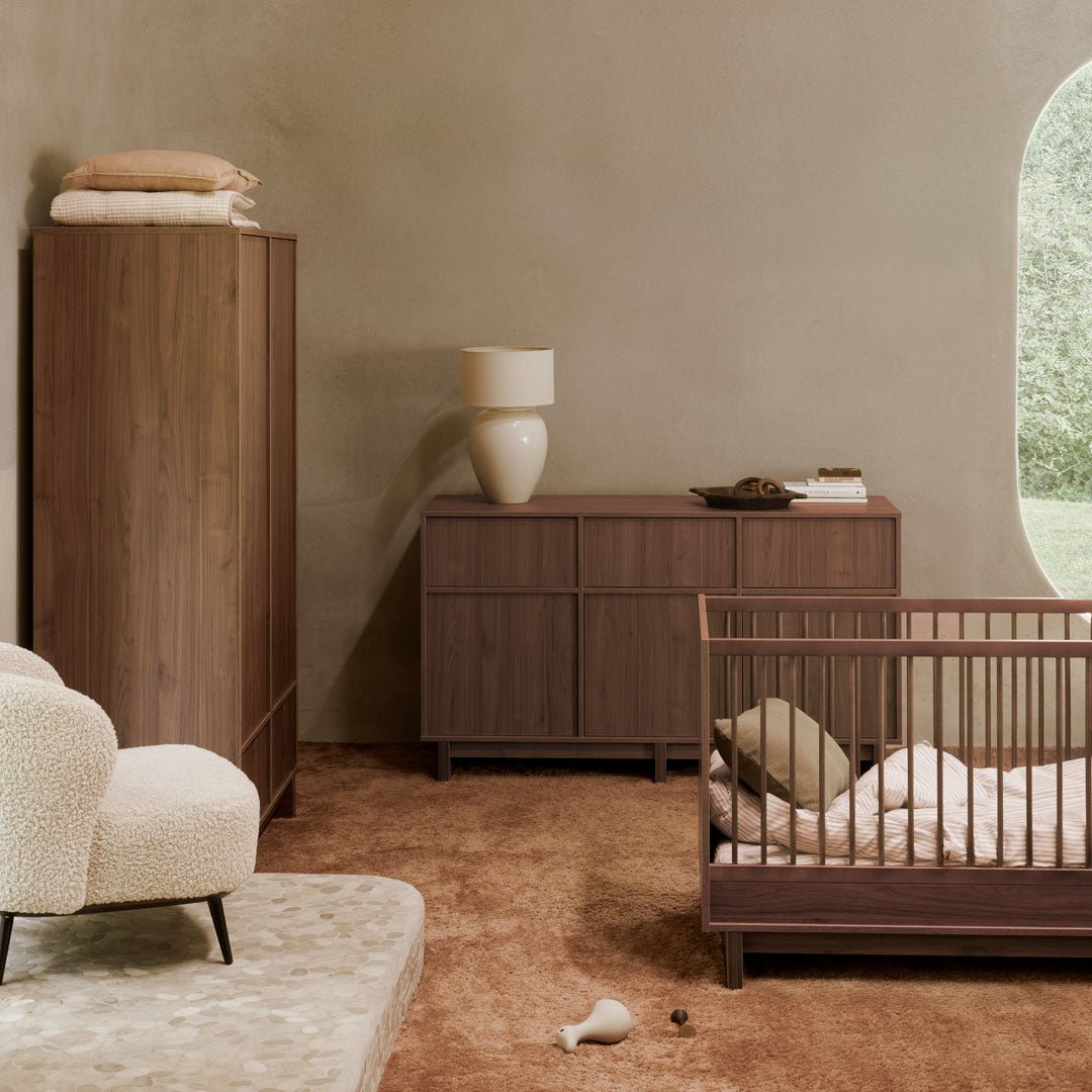 Kleiderschrank 2 - türig Kyo - Walnut - little something
