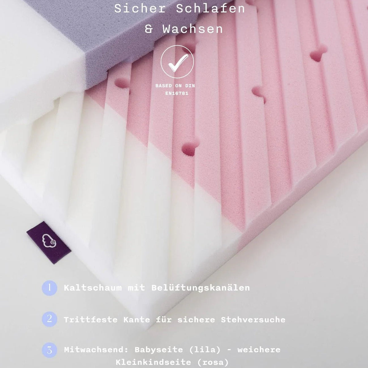 Matratze Polarstern für das 4-in-1 Babybett Nani x Träumeland - little something