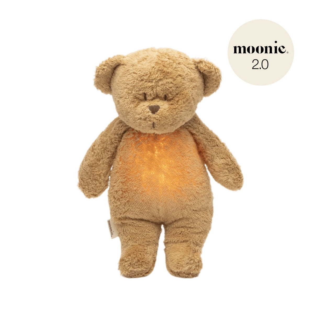 Moonie Bär 2.0 Organic Nachtlicht, Einschlafhilfe & Kuscheltier - Cappuccino natur - little something