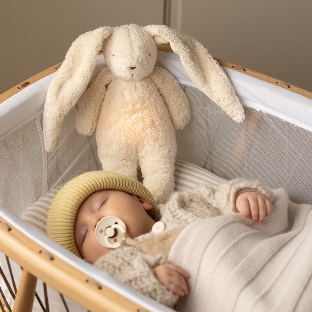 Moonie Hase 2.0 Organic Nachtlicht, Einschlafhilfe & Kuscheltier - Sand natur - little something
