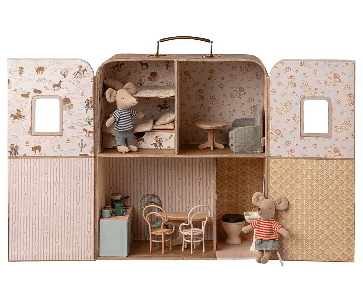 Puppenhaus "SuitCasa" - Kleine Schwester und Bruder Maus - little something