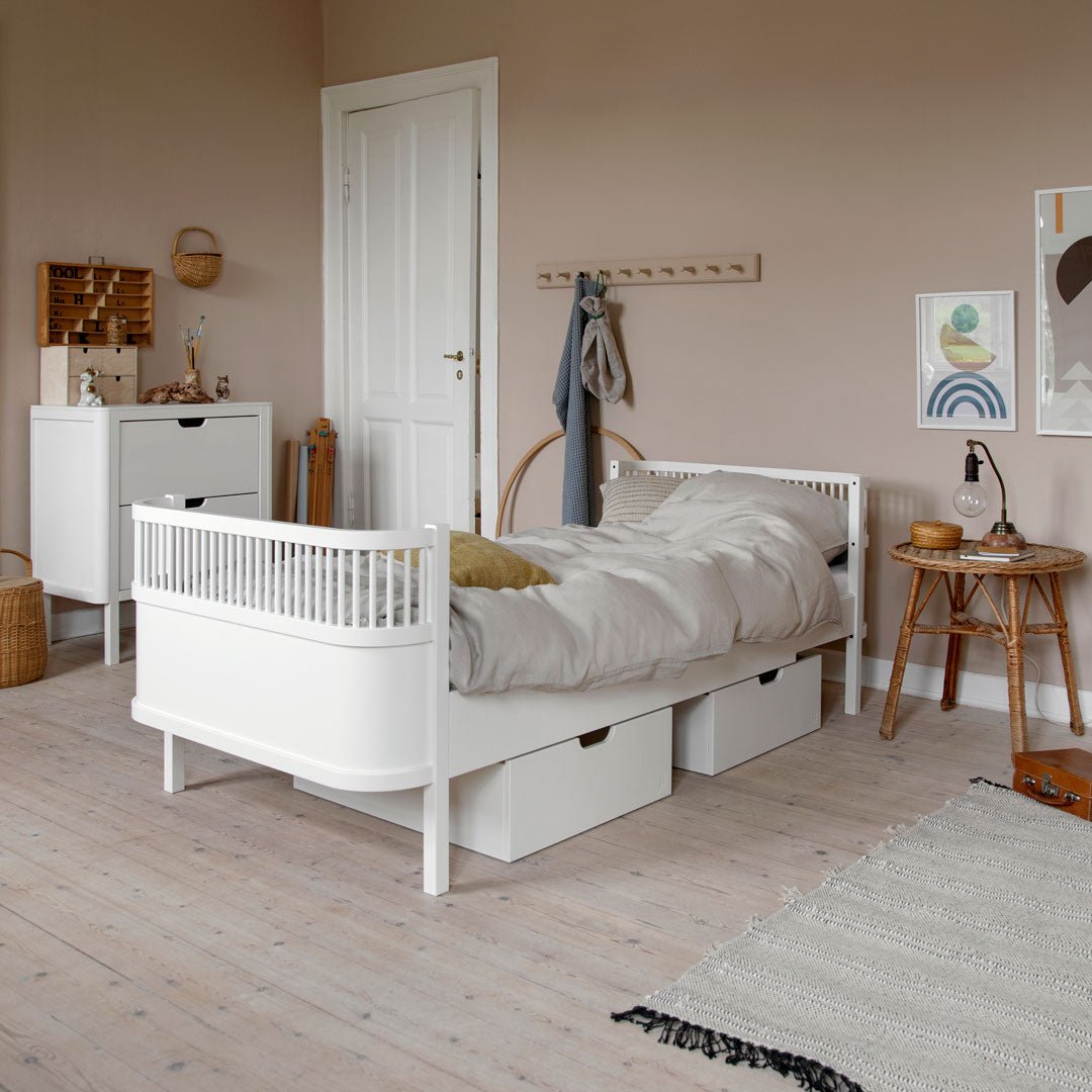 Sebra Bett, Junior & Grow - Classic White - little something