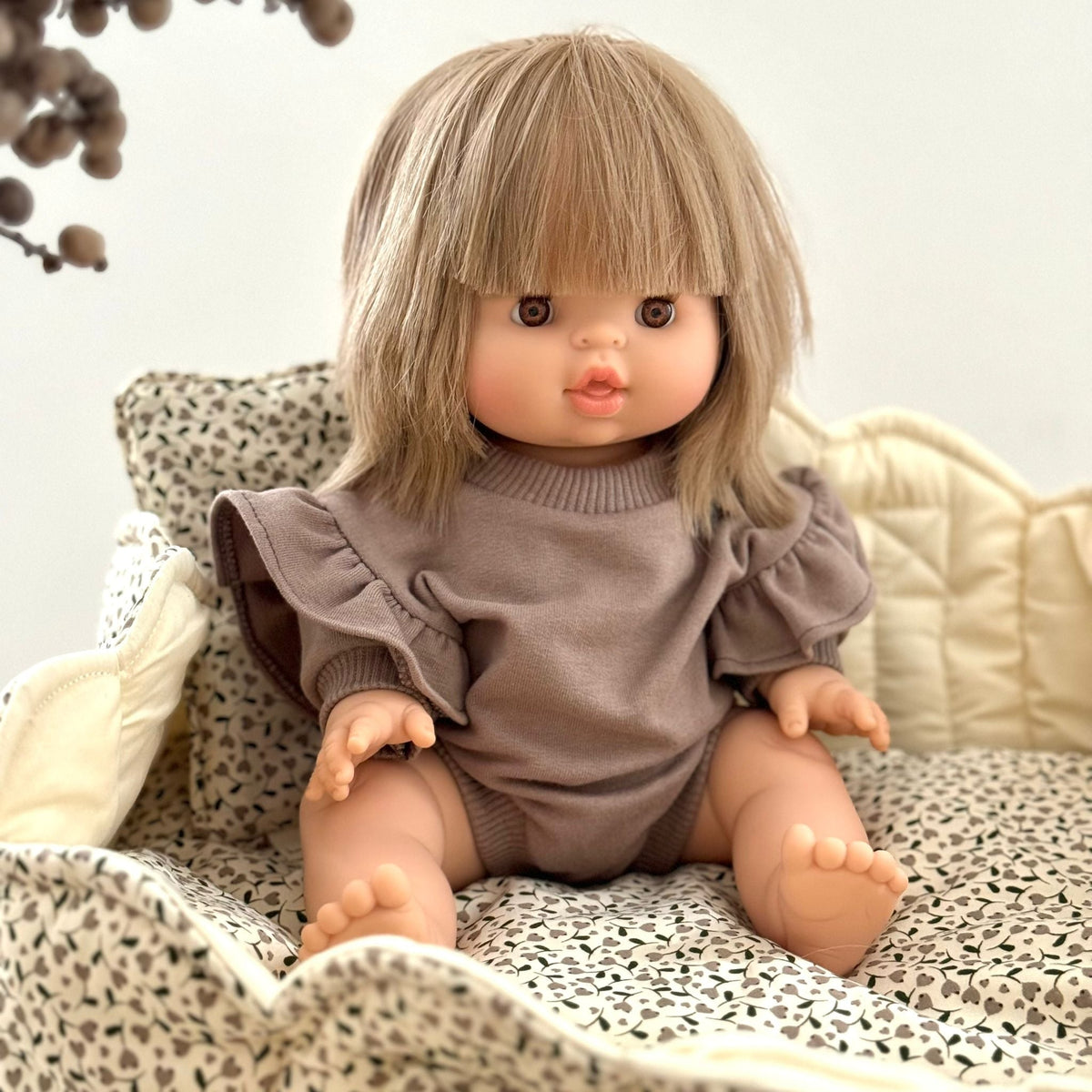 Puppenromper mit Rüschen earth für 34 - 37cm Puppen - little something