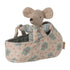 Babymaus in Tragetasche - Blau - little something