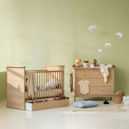 Camp Novel 2in1 Babybett 60x120cm &amp; Bett 120x200 cm, Eiche - little something