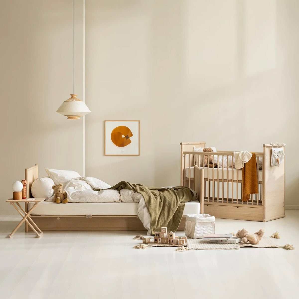 Camp Novel 2in1 Babybett 60x120cm &amp; Bett 120x200 cm, Eiche - little something