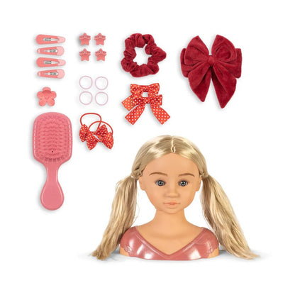Frisierkopf "Doll Hair Salon Violet" inkl. Haarschmuck - little something