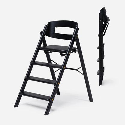 KLAPP Faltbarer Hochstuhl - Eiche schwarz - Baby Bundle II (Kissen &amp; Gurte) - little something