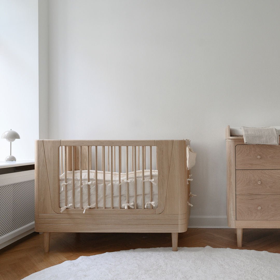 Nature Babybett 2.0 - Eiche 124,5x72,5cm (inkl. Umbauset in ein Kinderbett 164,5x72,5cm)