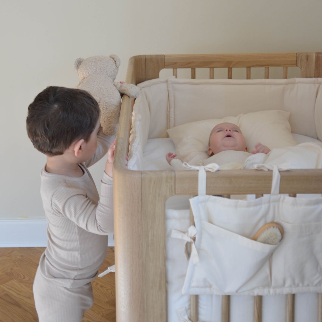 Nature Babybett 2.0 - Eiche 124,5x72,5cm (inkl. Umbauset in ein Kinderbett 164,5x72,5cm)