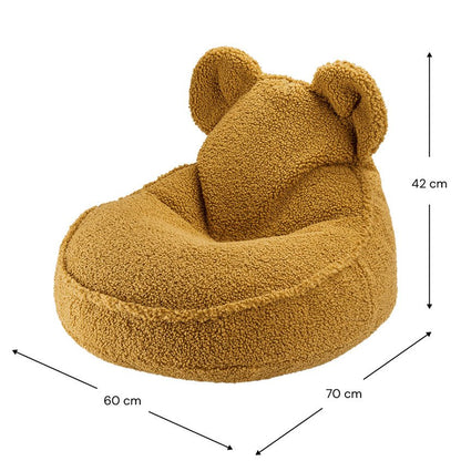 Sitzkissen Teddy mit Bärenohren "Bear Beanbag Maple" - little something