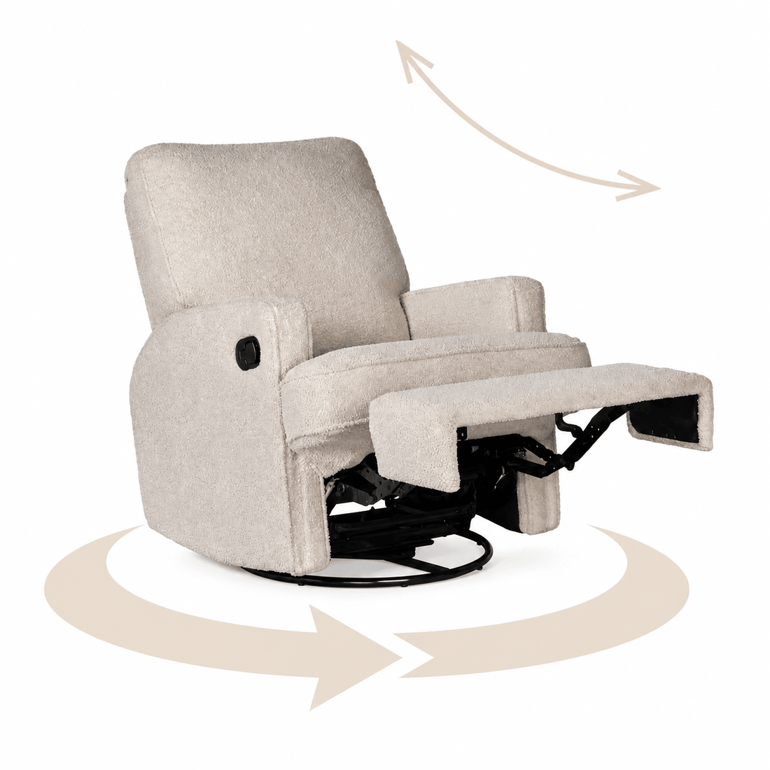 Stillsessel elektrisch - Swivel &amp; Gliding Recliner 01 - Teddy Taupe - little something