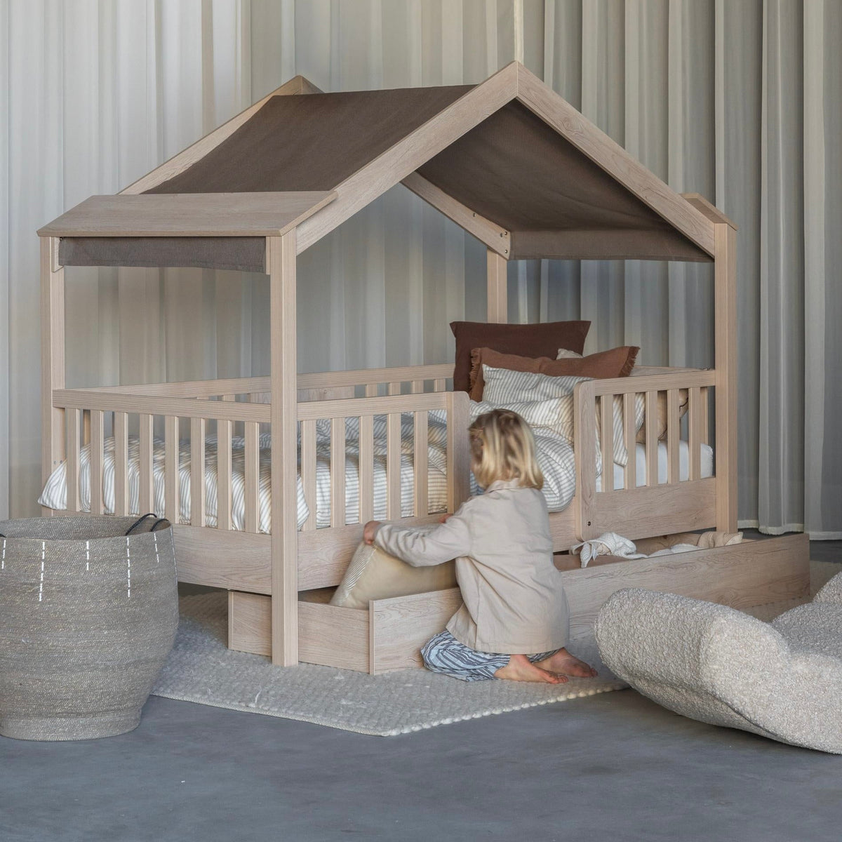 Stoffdach für Hausbett Juniorbett "Chalet" - little something