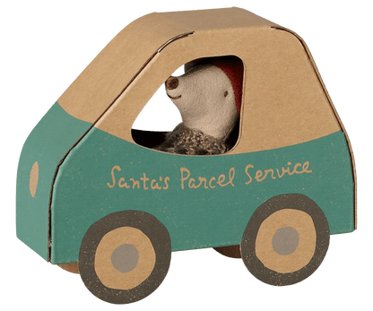 Weihnachtsmaus im Auto, kleiner Bruder - little something