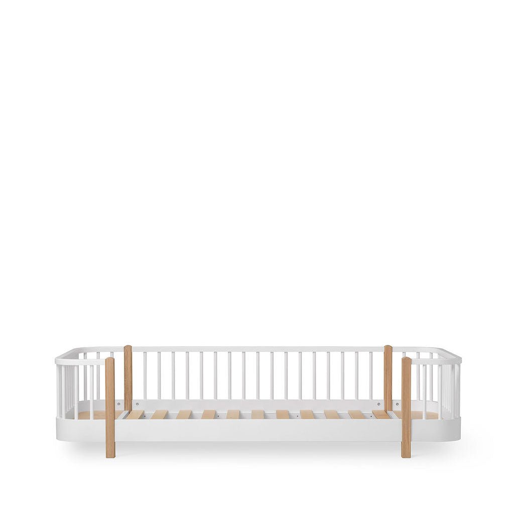 Wood Original Bodenbett 90x200 cm - Weiß/Eiche - little something