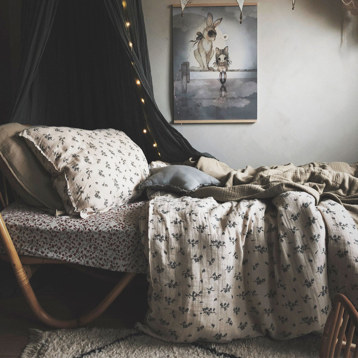Bio Bettwäsche "Bluebell Muslin" Adult 200x140cm - little something