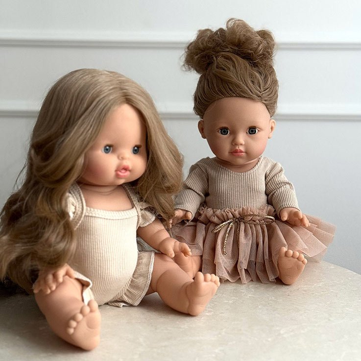 Puppe "Alienor" 34cm mit blonden langen Haaren und blauen Augen - little something