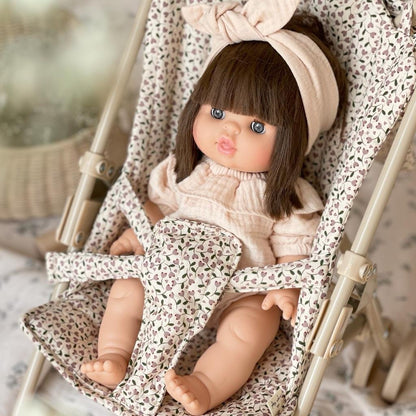 Puppe "Chloe" 34cm mit braunen Haaren und blauen Augen - little something