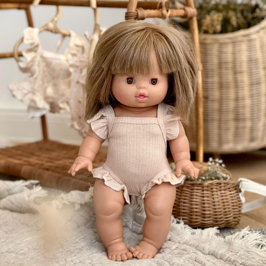 Puppe "Zoe" 34cm mit blonden Haaren und braunen Augen - little something