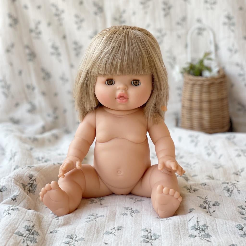 Puppe "Zoe" 34cm mit blonden Haaren und braunen Augen